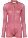 Blumarine lurex knit jumpsuit - Pink