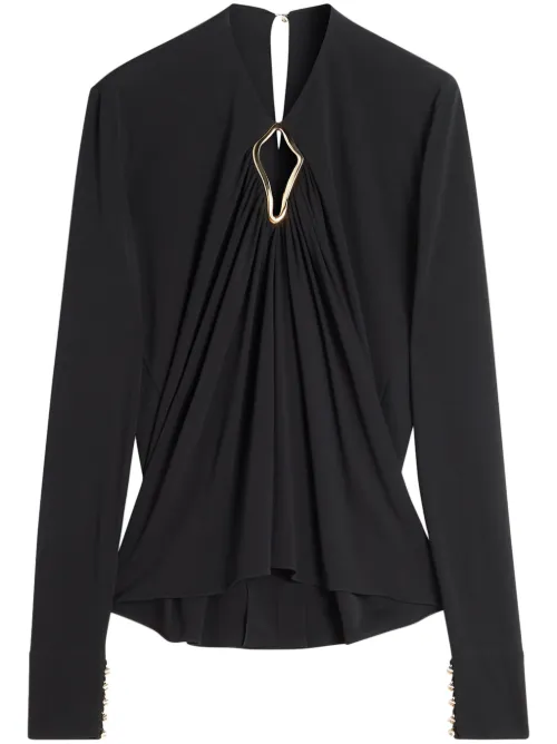 Lanvin blouse à découpes - Noir - Lanvin - Modalova