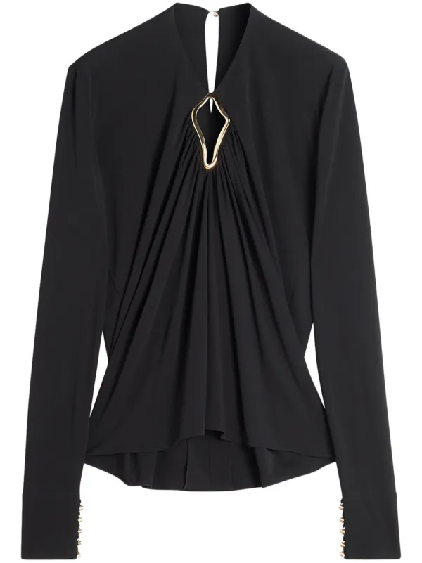 Lanvin Cut-out Blouse in Black