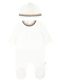 BOSS Kidswear stripe-detail babygrow set - White