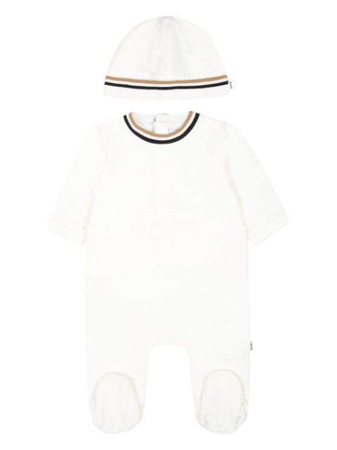 BOSS Kidswear set de mameluco con detalle de rayas