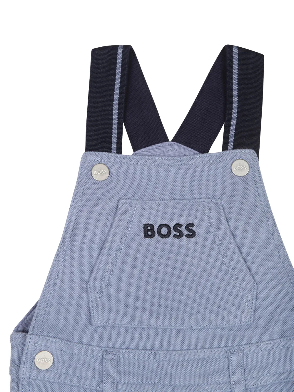BOSS Kidswear Tuinbroek met geborduurd logo Blauw