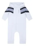 BOSS Kidswear logo-print hooded romper - Blue
