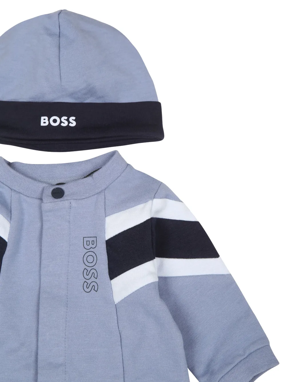 BOSS Kidswear Babypakje met logoprint Blauw