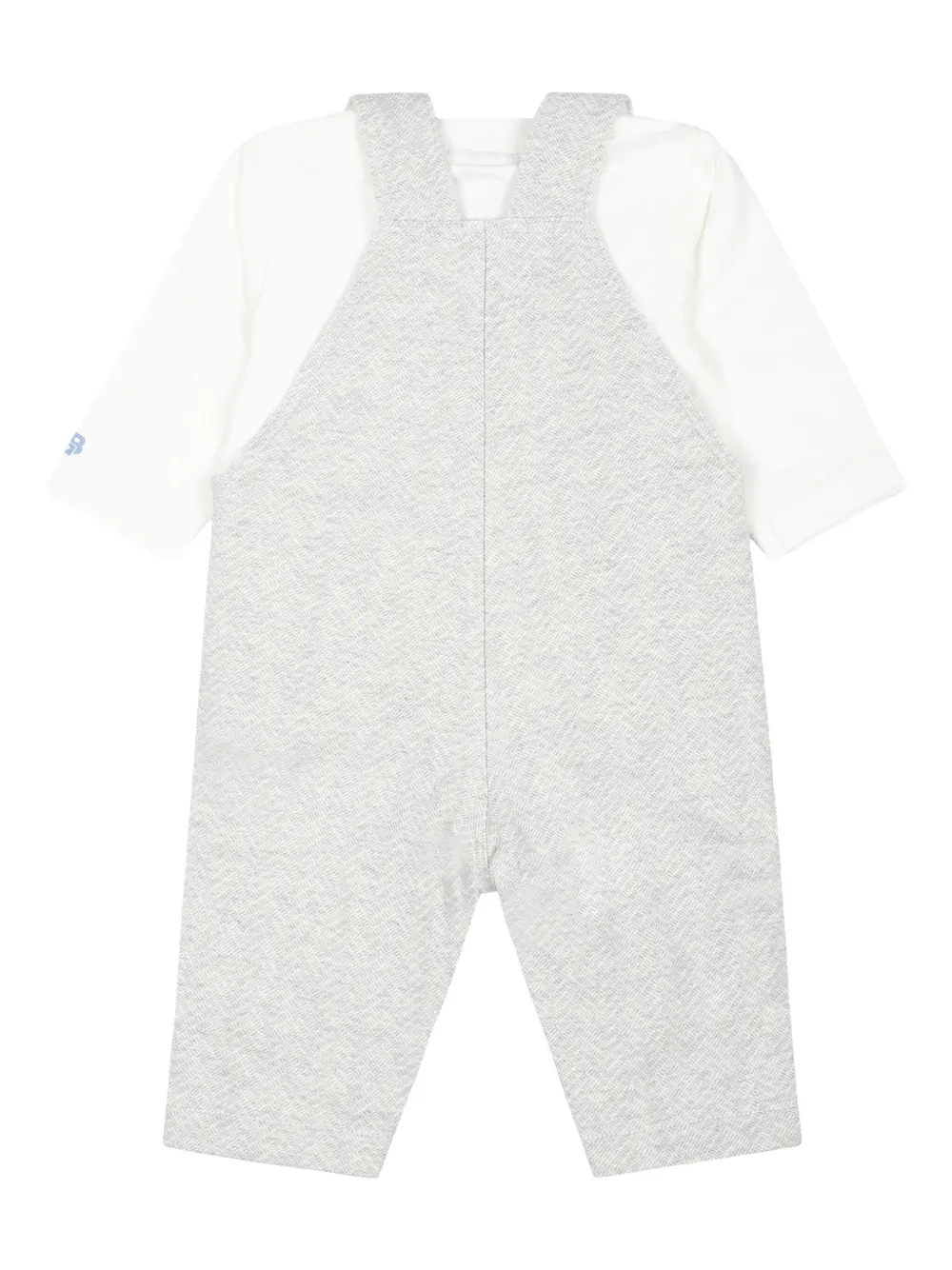 BOSS Kidswear logo-embossed dungarees set - Grijs