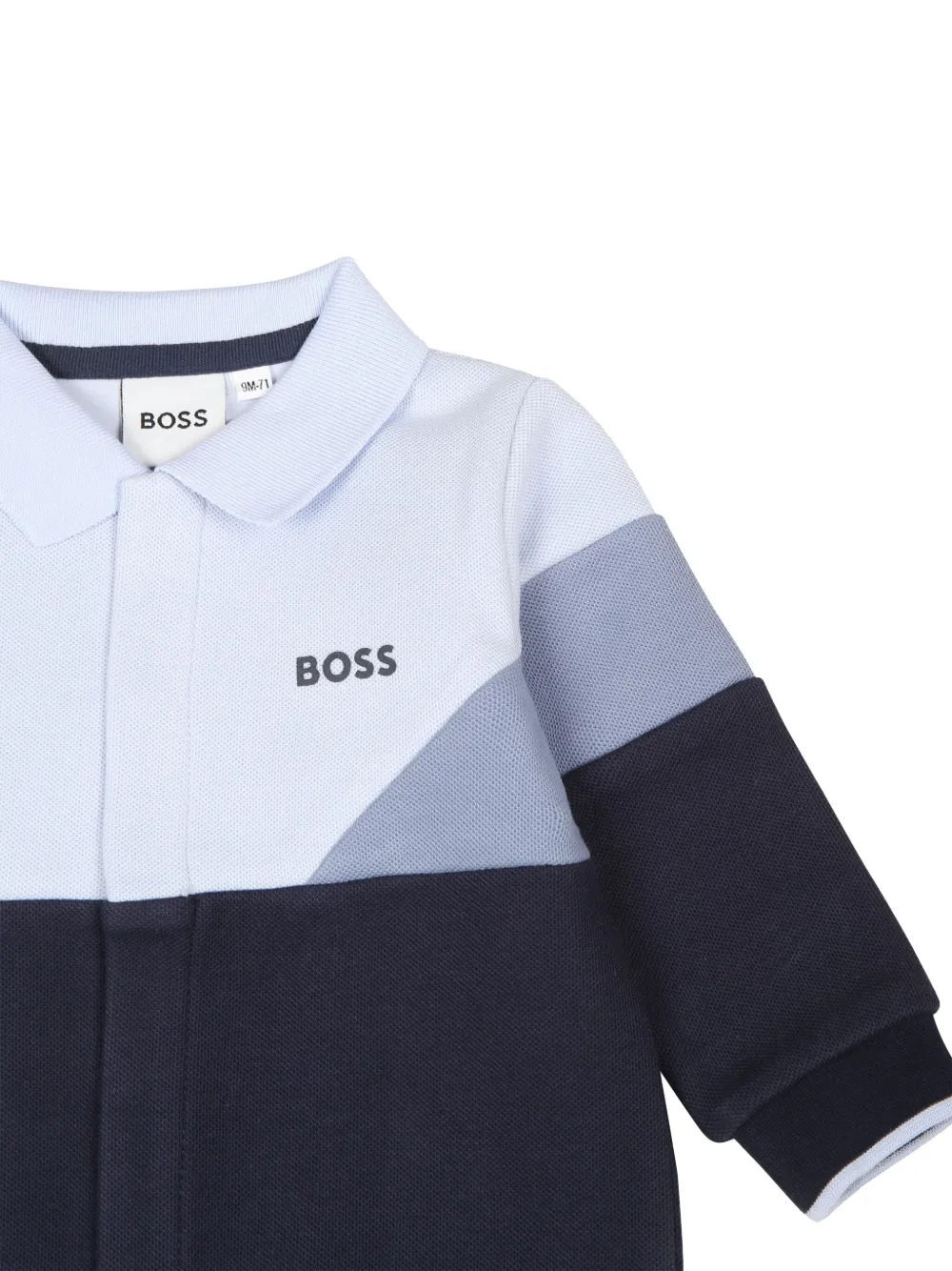 BOSS Kidswear Romper met logoprint Blauw
