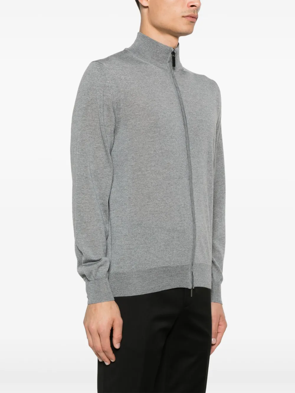 Canali Vest van merino wol Grijs
