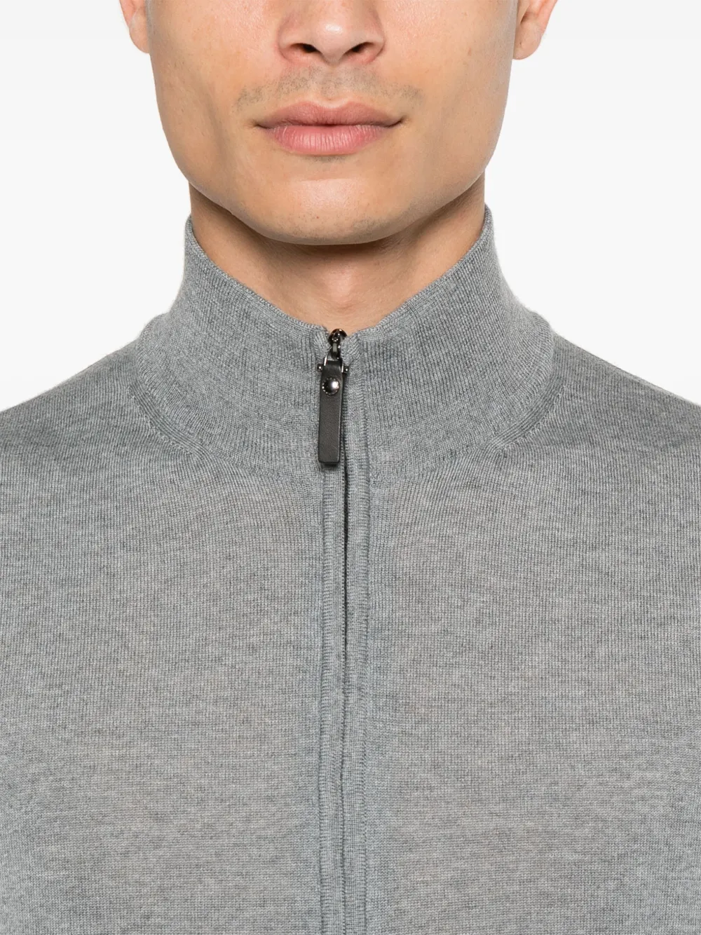 Canali Vest van merino wol Grijs
