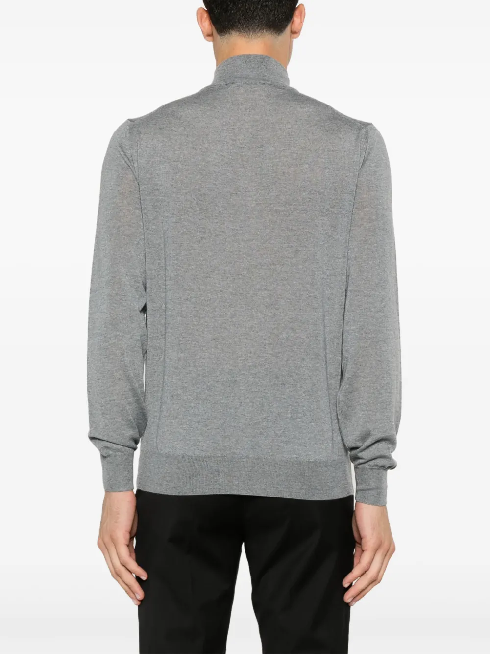 Canali Vest van merino wol Grijs