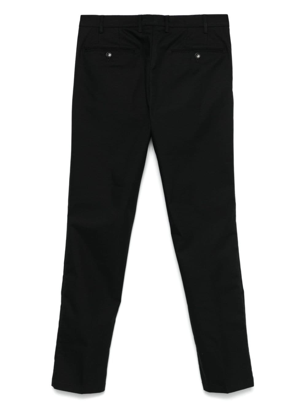 Shop Canali Gabardine Chino Trousers In Black