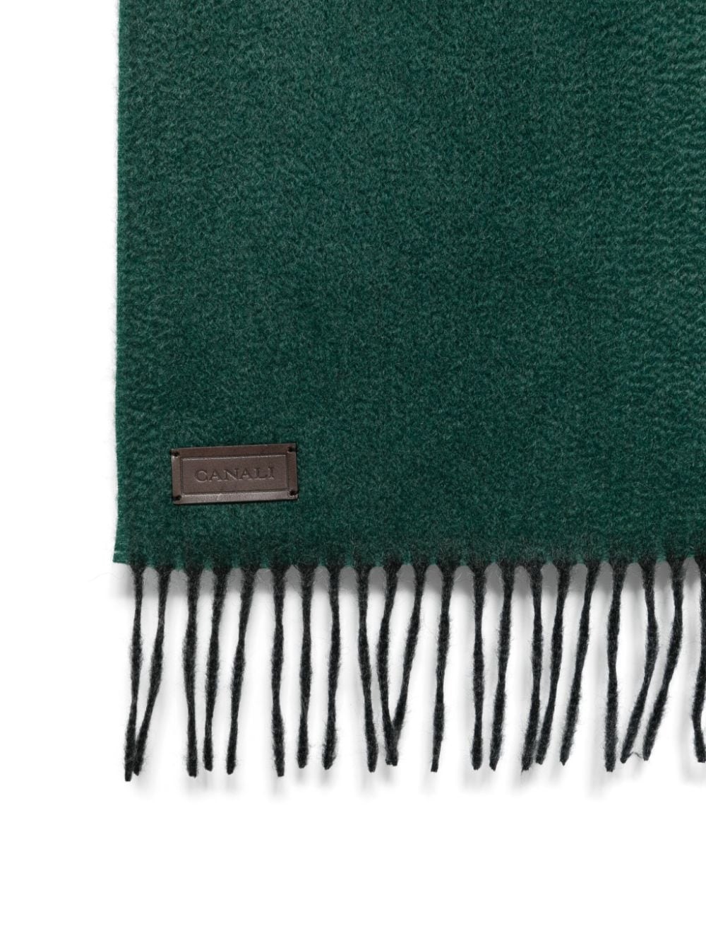 Shop Canali Cashmere Scarf In Green