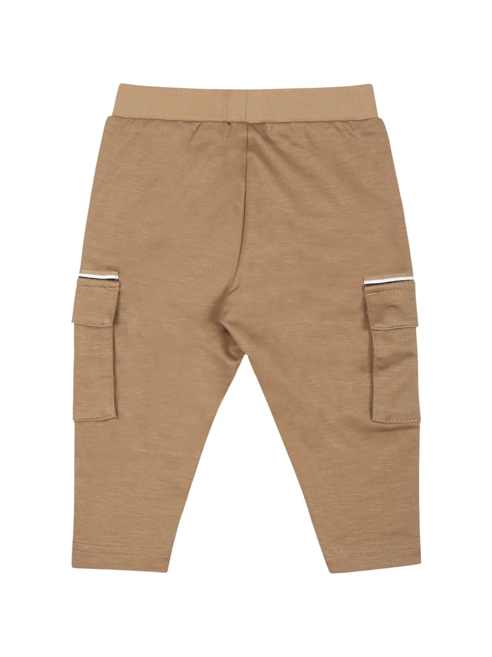 BOSS Kidswear Broek met geribbelde tailleband Beige