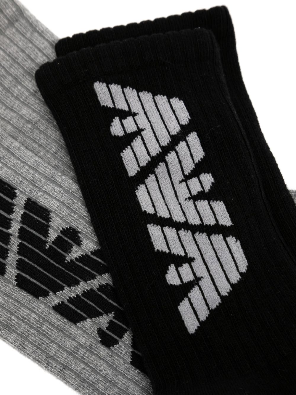 Emporio Armani intarsia-knit logo socks (set of 3) - Wit