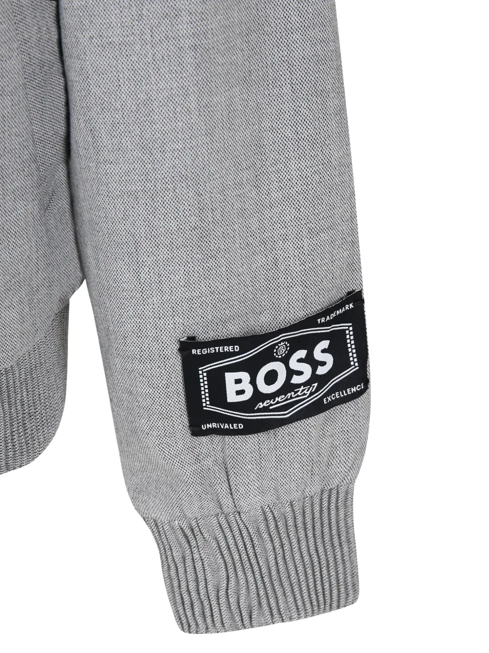 BOSS Kidswear Bomberjack met logopatch Grijs