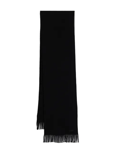 BOSS logo-patch wool scarf