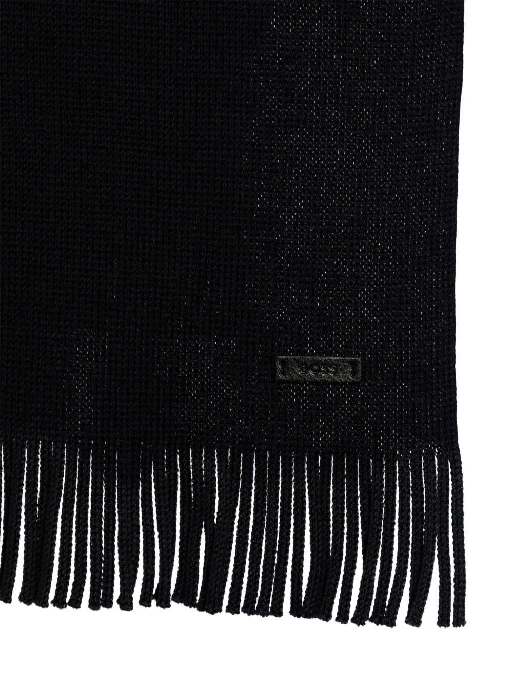 BOSS Sjaal met logopatch Blauw