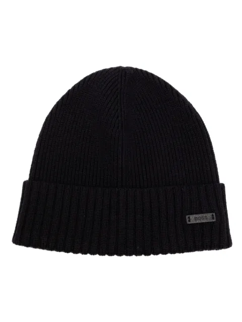 BOSS ribbed beanie