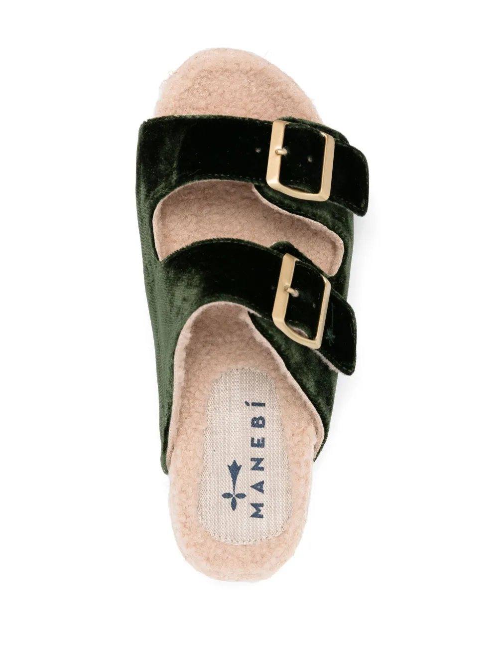 Manebi Fluwelen sandalen Groen