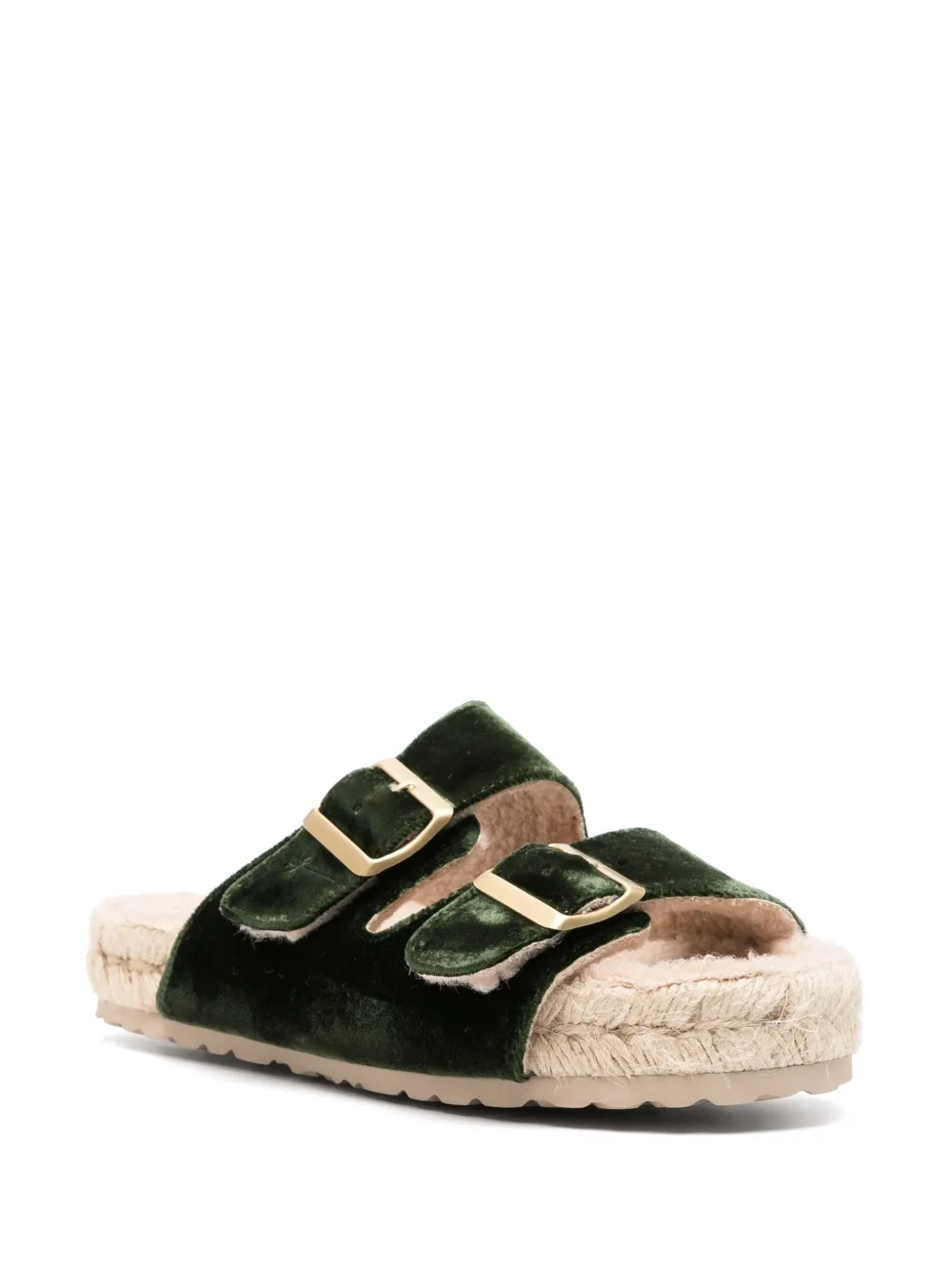 Manebi Fluwelen sandalen Groen