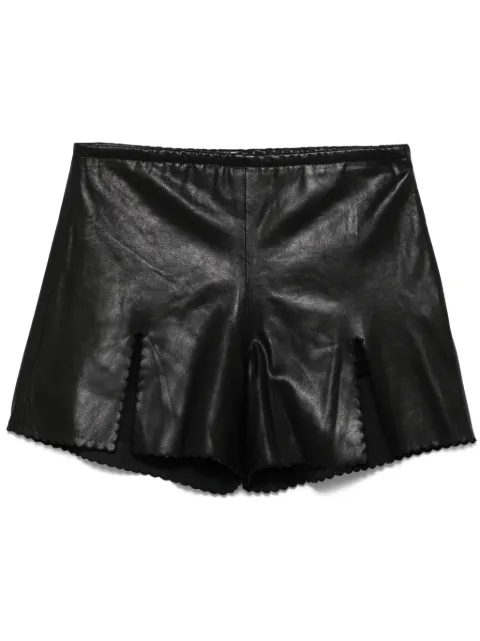Blumarine short en cuir à évents