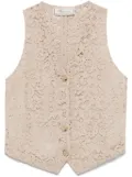 Blumarine embroidered lace waistcoat - Neutrals