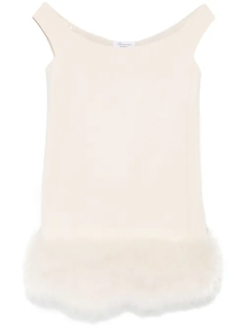 Robe courte à ornements de plumes - Blumarine - Modalova