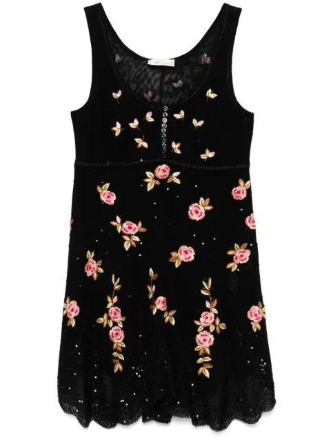 Blumarine embroidery tulle mini dress