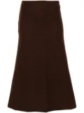 Jil Sander A-line midi skirt - Brown