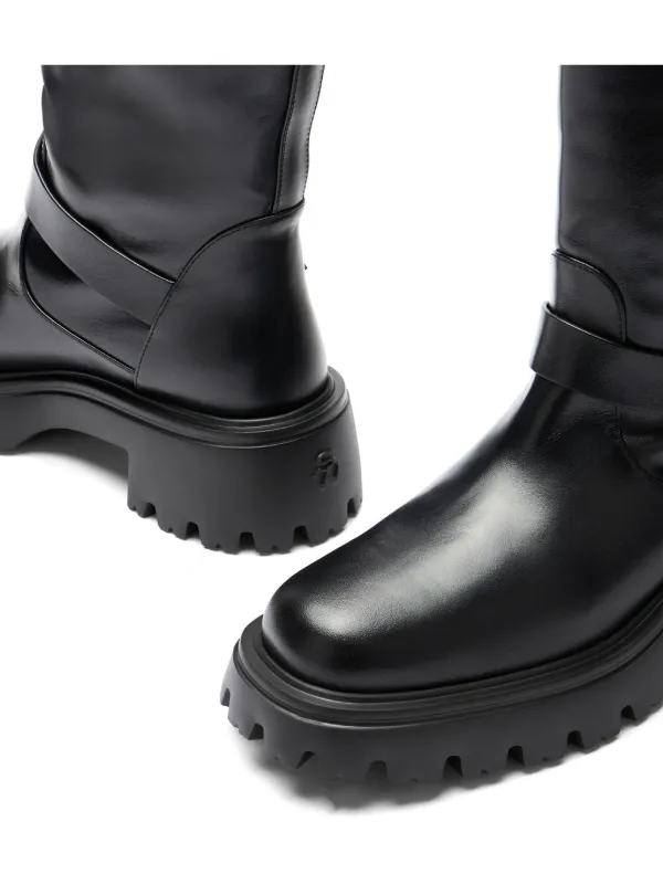 Black moto boot best sale