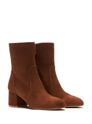Brown Stuart Weitzman 55 Stretch Suede Boots STUART WEITZMAN