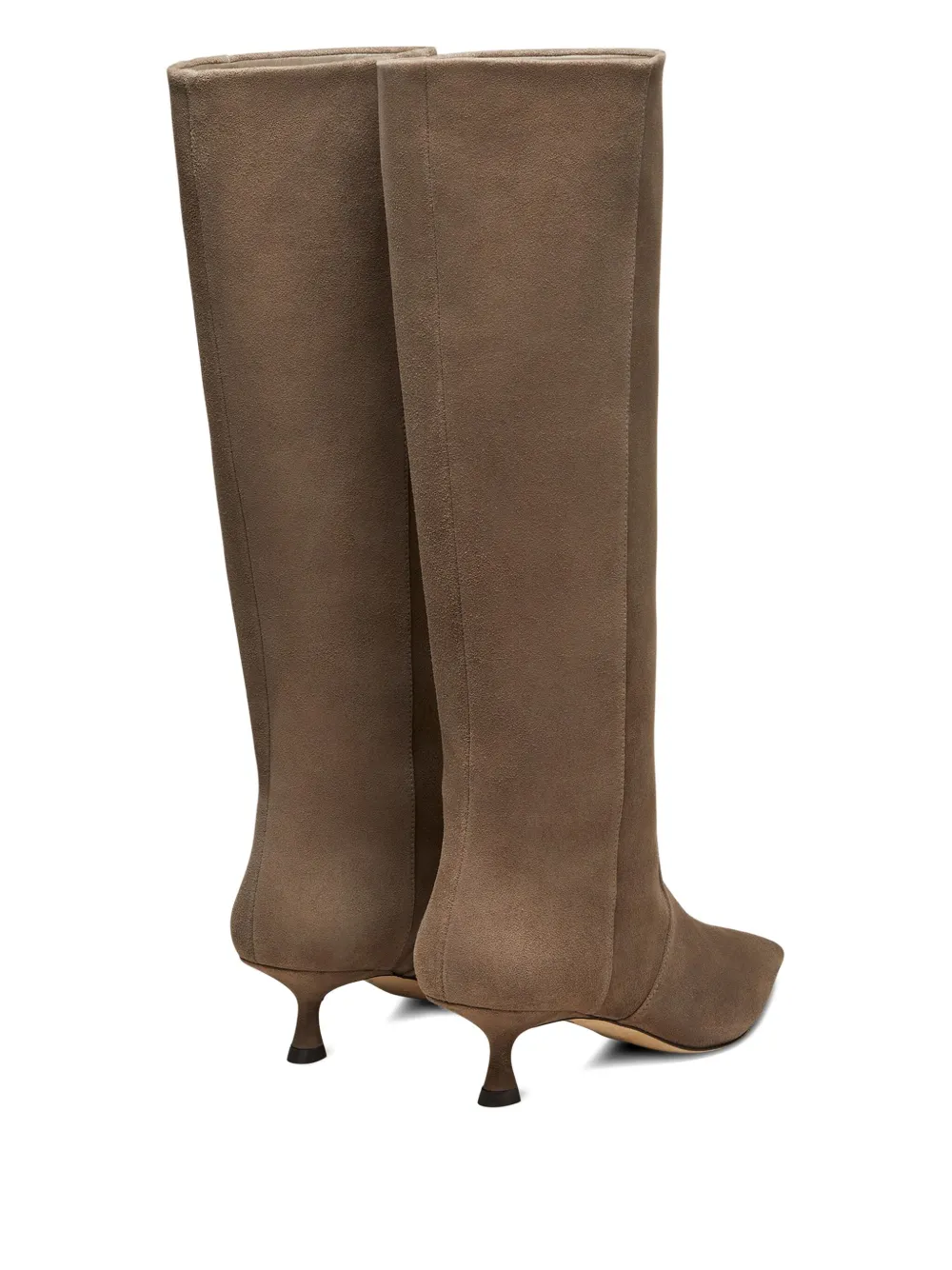 Stuart Weitzman 50mm Naomi suede pointed-toe knee-high boots Brown