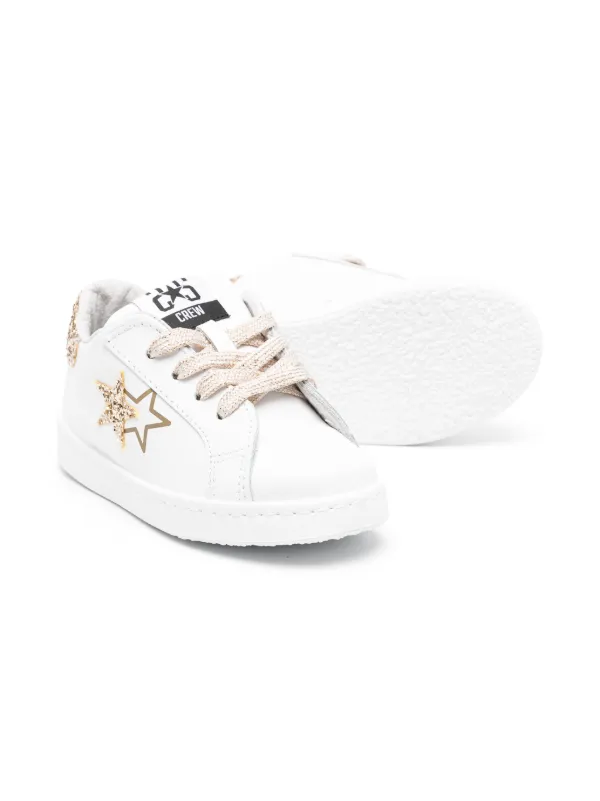 2 Star Kids glitter detail Sneakers White FARFETCH