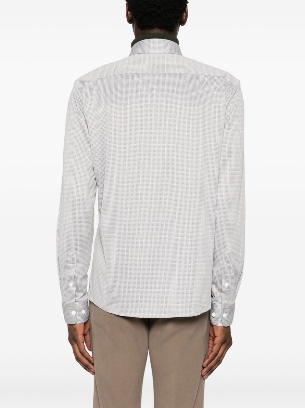 Shop Hugo Boss Geometric-pattern Shirt In White