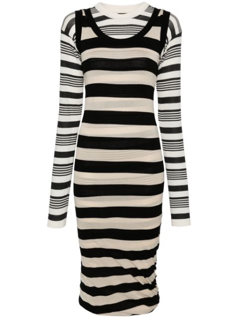 Marni stripes cotton midi dress Women