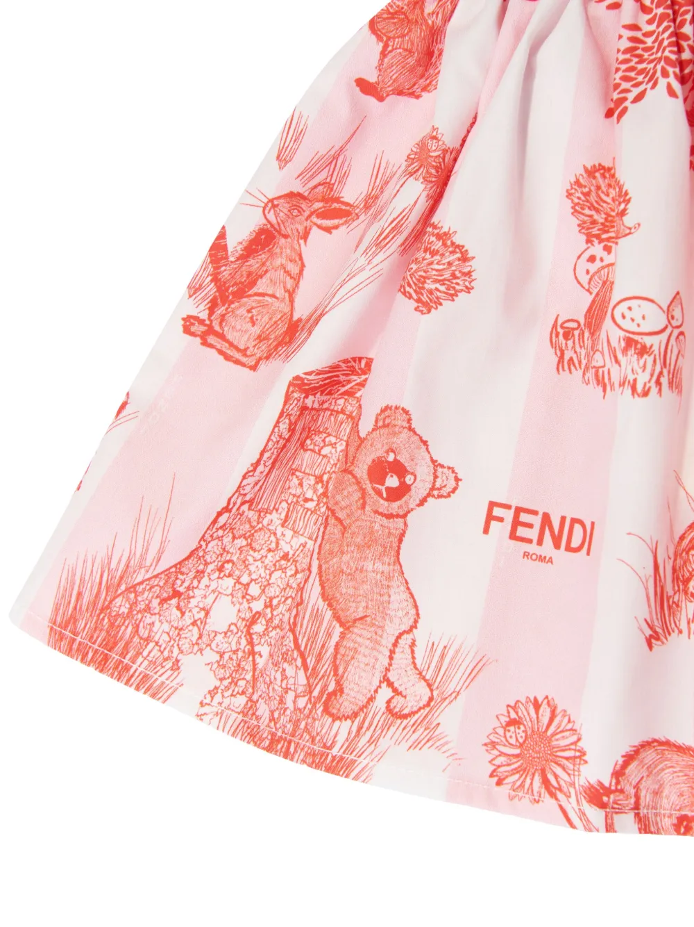 Fendi Kids Popeline rok Rood