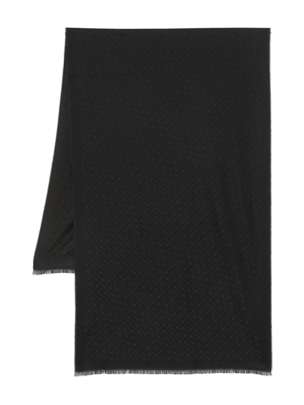 BOSS geometric-pattern scarf | Black | Image 1