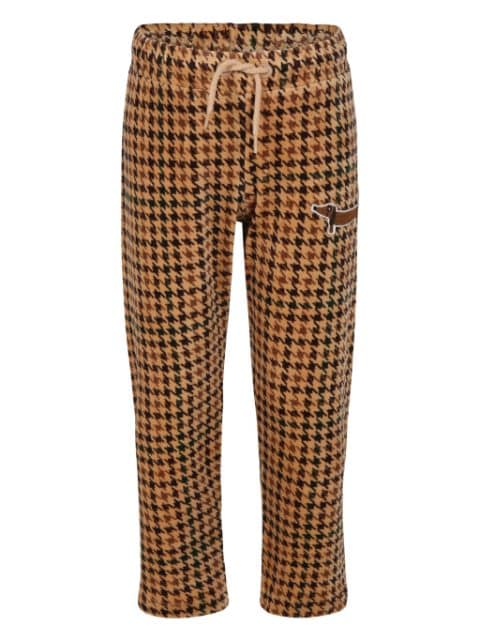 Mini Rodini houndstooth velour trousers