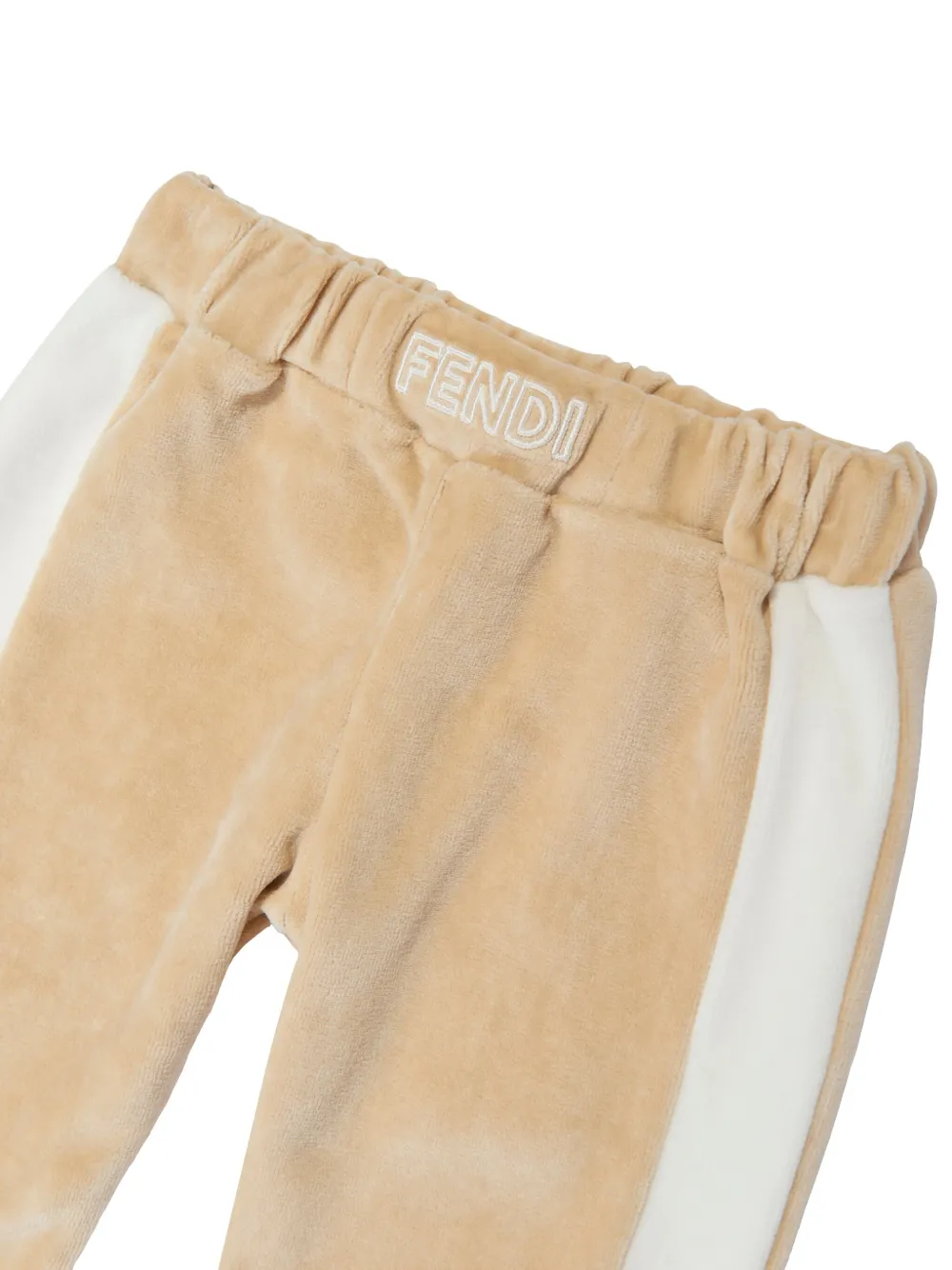 Fendi Kids Chenille broek Beige