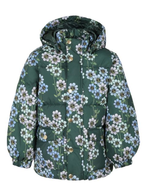 Mini Rodini floral-print puffer jacket