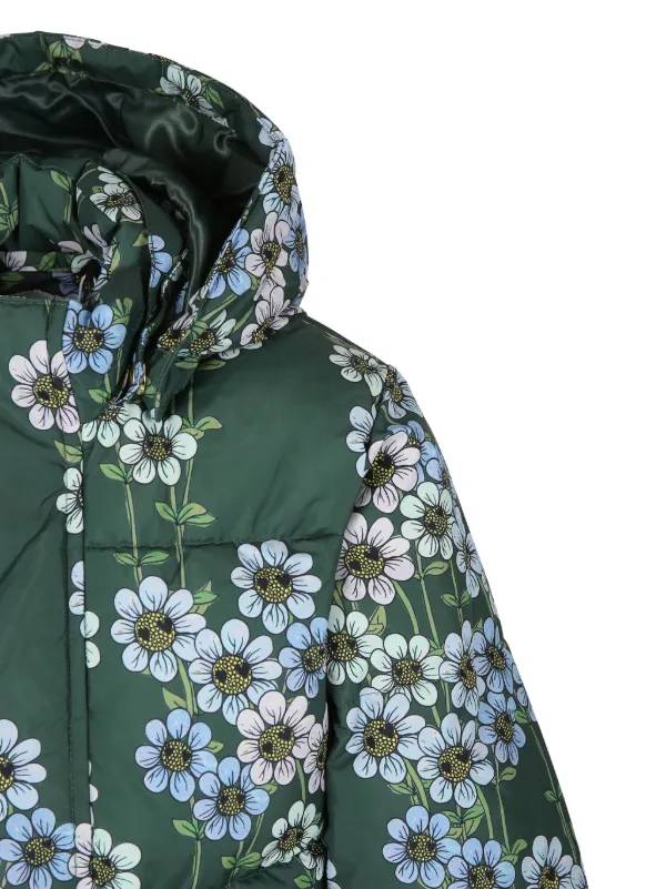 Mini Rodini floral-print Puffer Jacket | Green | FARFETCH
