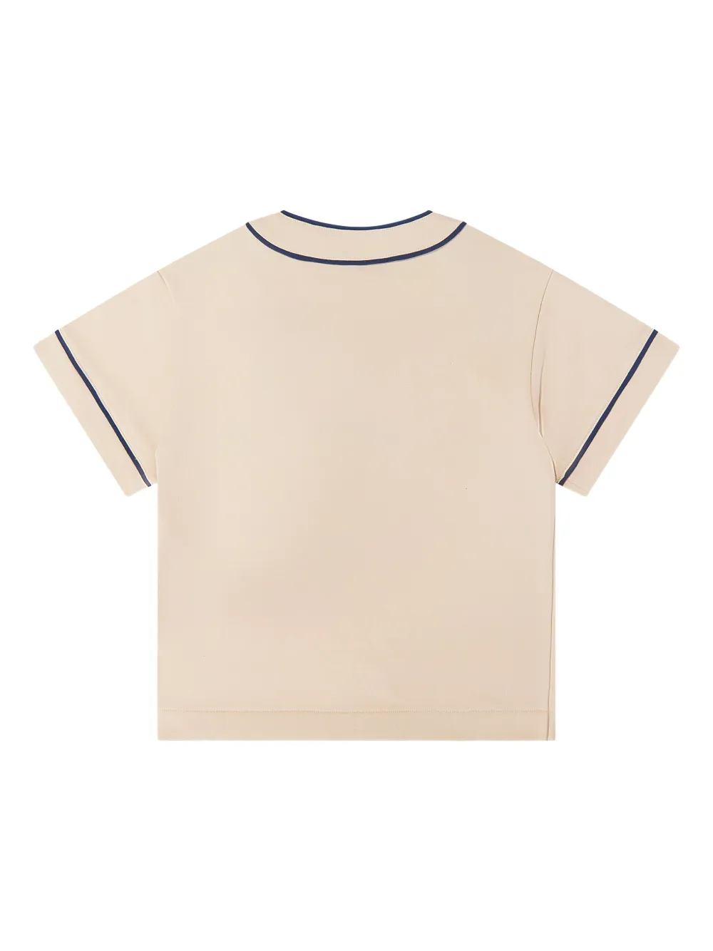 Fendi Kids T-shirt met geborduurd logo Beige