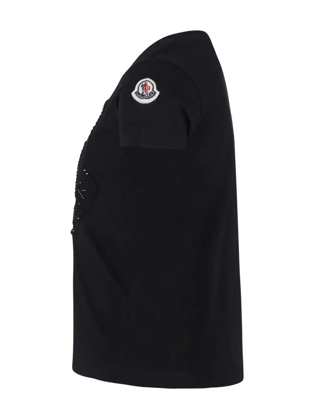 Moncler Enfant T-shirt verfraaid met logo Zwart