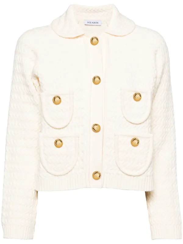 Dice Kayek チャンキーニット カーディガン | ニュートラル | FARFETCH JP 