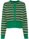 Kolor polka-dot cashmere cardigan - Green