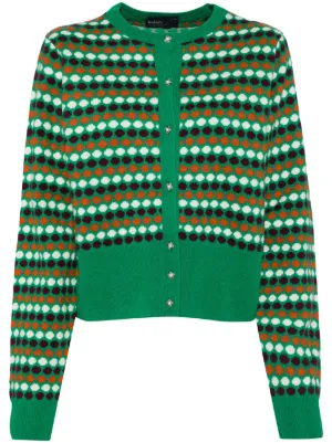 Kolor インターシャニット カーディガン | ブルー | FARFETCH JP