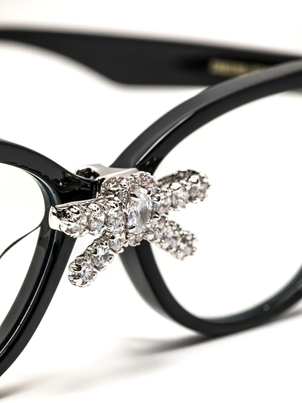 SHUSHUTONG&YVMIN リボンメガネ　正面リボン　ブラック SHUSHUTONG&YVMIN リボンメガネ 正面リボン ブラック