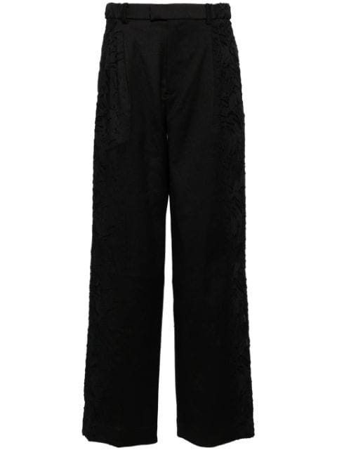 Taakk jacquard straight-leg trousers