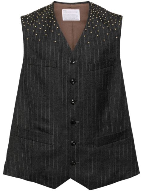 Kolor stud-embellished waistcoat