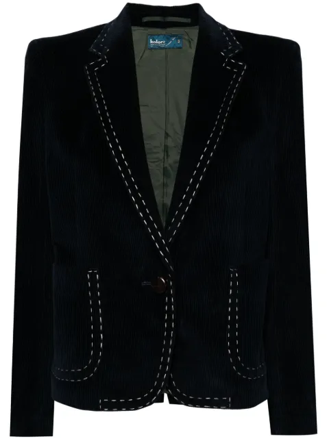 Kolor stitch-detail corduroy blazer