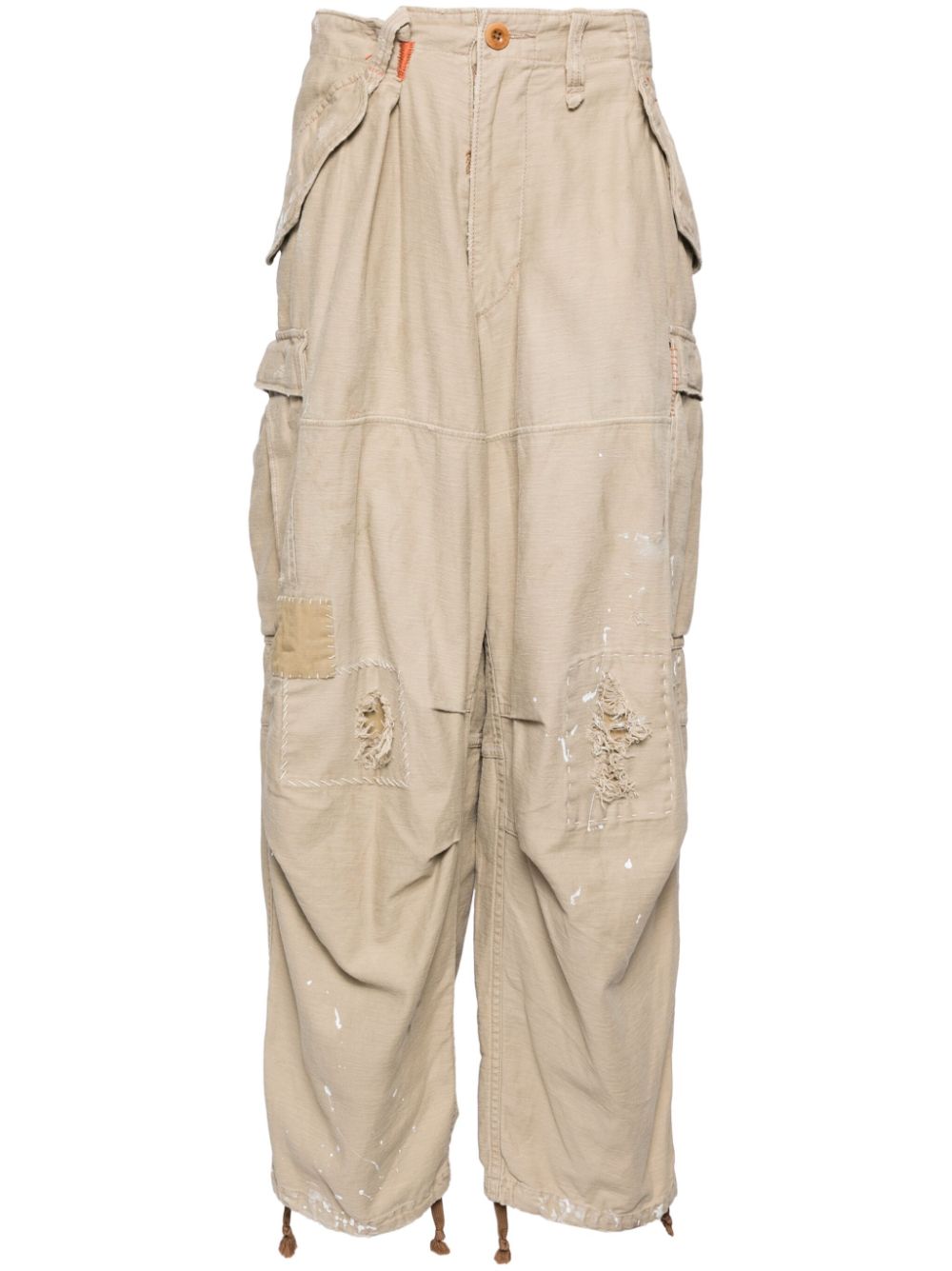 Kolor stitch-detail cargo trousers - Neutrals